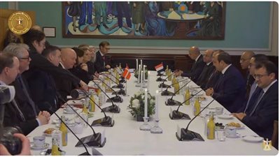 الرئيس السيسي يلتقي رئيس البرلمان وشخصيات برلمانية بارزة بالدنمارك