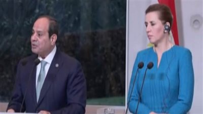  عاجل| السيسي: المباحثات مع رئيس وزراء الدنمارك شهدت تفاهما مشتركا للارتقاء بالعلاقات الثنائية