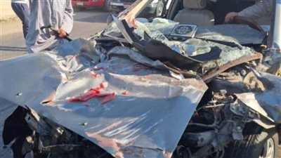 الصور.. إصابة مستشارين وسائق بحادث تصادم مروع بزراعي إيتاي البارود