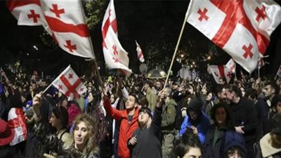 مظاهرات ضد الحكومة الجورجية بعد انتخاب ميخائيل كافيلاشفيلي رئيسًا للبلاد