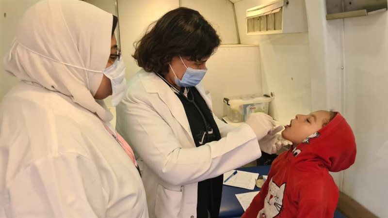 جانب من القافلة الطبية