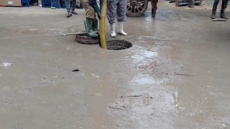 إصلاح كسر خط مياه