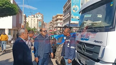 اصطفاف معدات الإغاثة لمواجهة التغيرات المناخية بدسوق في كفر الشيخ