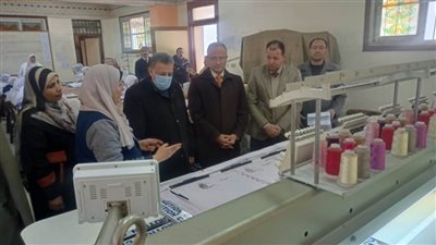وكيل تعليم البحيرة يتفقد مدرسة دمنهور الثانوية الفنية الصناعية بنات بدار المعلمات
