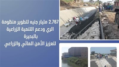 باستثمارات مليارين و767 مليون جنيه.. تطوير الري والتنمية الزراعية بالبحيرة 