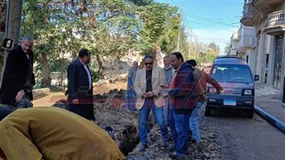 إحلال وتجديد خط مياه شرب بالرياض في كفرالشيخ