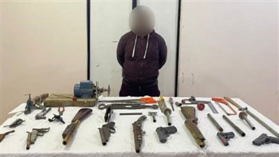 ضبط عاطل بالإسماعيلية لقيامه بإدارة ورشة لتصنيع الأسلحة النارية 
