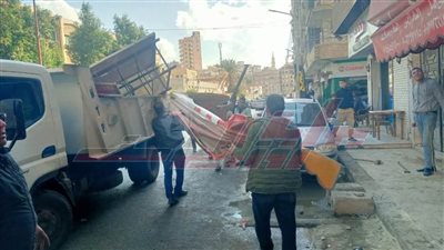 إزالة الإشغالات بعاصمة بكفر الشيخ