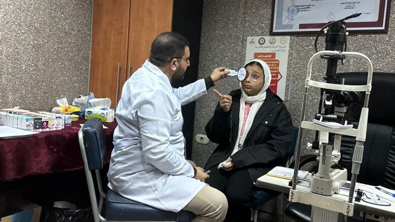 جانب من فحص عيون