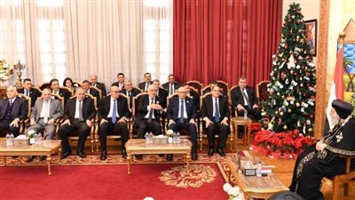 البابا تواضروس يستقبل رئيس المجلس الأعلى للقضاء والنائب العام بالمقر البابوي