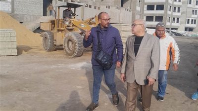 نائب رئيس جامعة دمنهور يتفقد الأعمال الإنشائية لرفع كفاءة المدينة الجامعية