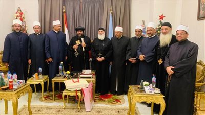 وفد من أوقاف البحر الأحمر والأزهر لتقديم التهنئة لكنائس بعيد الميلاد المجيد |صور