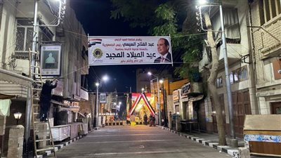   بالصور.. نظافة وتجميل ولافتات تهنئة استعدادات الغربية لعيد الميلاد المجيد