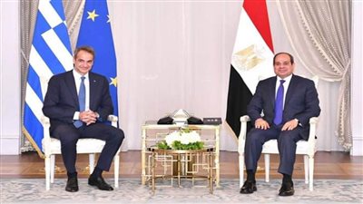السيسي ورئيس وزراء اليونان يؤكدان عزمهما الاستمرار في تعزيز الشراكة القائمة بين بلديهما