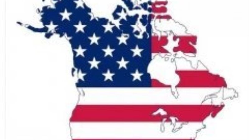 خريطة كندا عليها