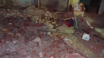 انهيار حائط بعقار في شبرا الخيمة دون خسائر بشرية 