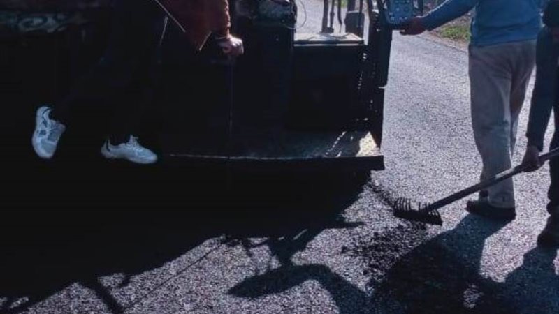 جانب من أعمال الرصف