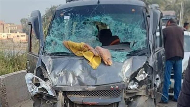حادث تصادم بالمنيا