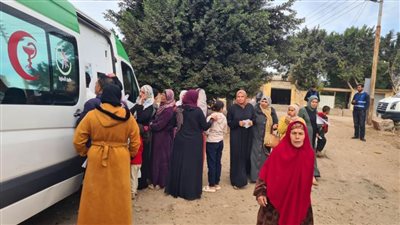 بالصور.. تقديم خدمات طبية متميزة لـ839 مواطنا بقرية نكلا العنب بإيتاي البارود