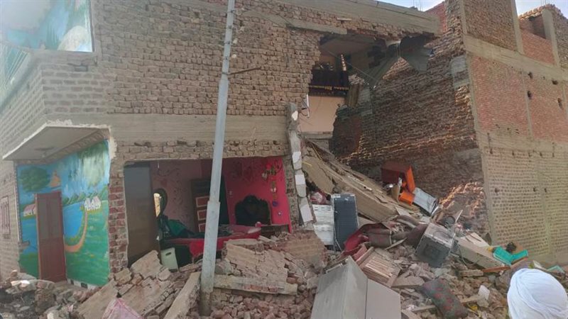 انهيار جزئي بمنزل