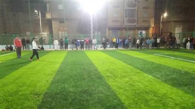 السكرتير العام لمحافظة أسوان يفتتح ملعب لكرة القدم بجزيرة هيسا بالتعاون مع الاتحاد الهولندى