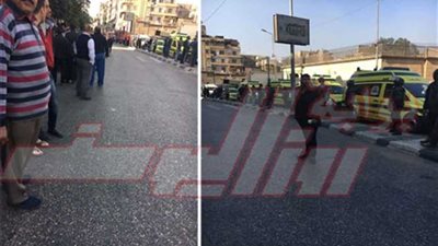 بالصور .. النيابة تنتقل لمعاينة انفجار محيط الكاتدرائية بالعباسية