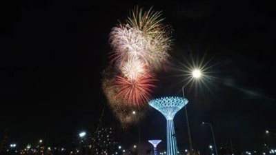 عاجل.. احتفال مبهر في الساعة صفر للترحيب بالعام الجديد للثعبان