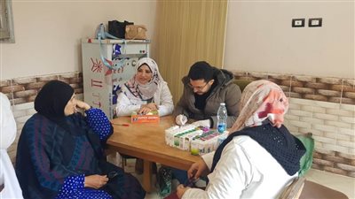 الكشف على 280 حالة بقافلة طبية لجامعة بنها في سندبيس