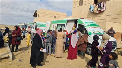 تقديم خدمات طبية متميزة لـ583 مواطنًا بقافلة طبية بقرية الأمل بوادي النطرون 