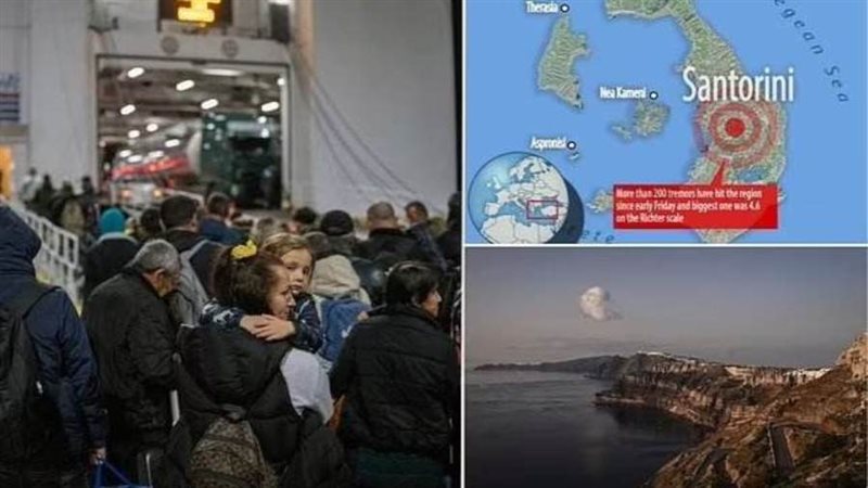 جزيرة سانتوريني اليونانية