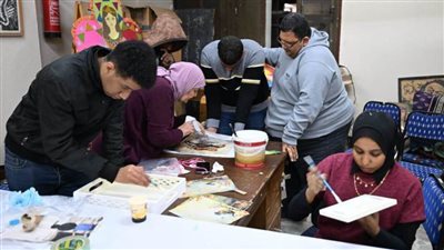 «التصوير والحفر على الصدف» ضمن ورش متنوعة لشباب أهل مصر بالمنيا 