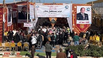 إطلاق قافلة طبية مكبرة بمستقبل وطن وتقديم الخدمة المجانية لـ 6 آلاف مواطن بأبوحماد 