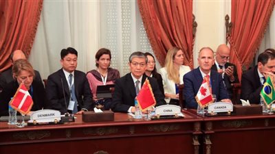 السفير الصيني بالقاهرة يشارك في اجتماع التحالف الدولي لتنفيذ 