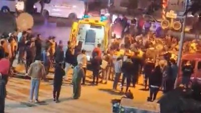 مصرع أمين شرطة وشخص آخر بحادث اصطدام أمام مزلقان السكة الحديد بخط 