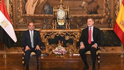 الرئيس السيسي يشكر ملك إسبانيا على حفاوة الاستقبال وكرم الضيافة