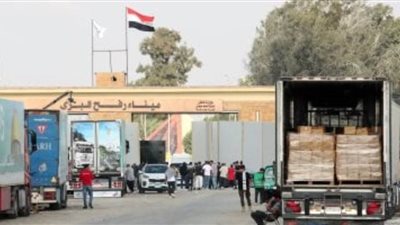 إدخال 165 شاحنة مساعدات لقطاع غزة واستقبال الدفعة 23 من المصابين الفلسطينيين