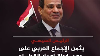 الرئيس السيسي يثمن الإجماع العربي علي دعم خطة إعمار القطاع دون تهجير