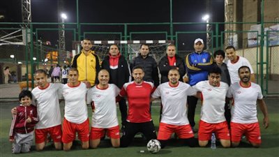 فوز فريق نقابة البترول لكرة القدم رواد علي نظيره  عجيبة للبترول بخمسة أهداف نظيفة   