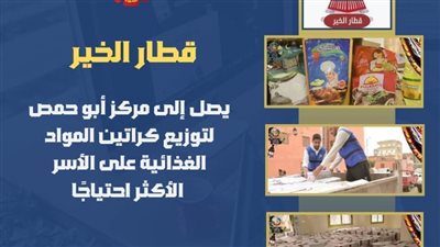 توزيع 500 كرتونة مواد غذائية على الأسر الأكثر احتياجًا بمركز أبوحمص 