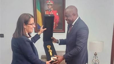 سفيرة مصر في ليبرفيل تبحث مع وزير الداخلية الجابوني تعزيز التعاون