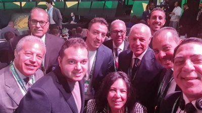 احتفال في اتحاد الكرة بعد نجاح أبوريدة بعضوية المجلس الأعلى للفيفا