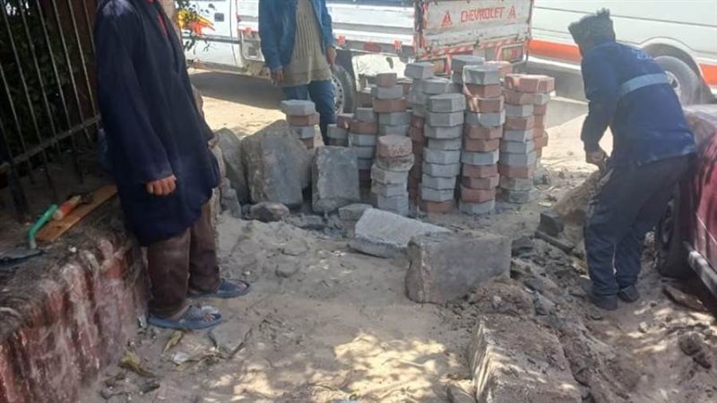 تركيب الانترلوك بحي