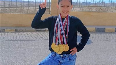 مريم أحمد عادل لاعبة الجمباز الأيروبيك الصاعدة تحتفل اليوم بعيد ميلادها العاشر