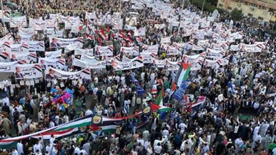 ملايين المصريين يحتشدون دعما للرئيس السيسي ومواقف مصر الرافضة لتهجير الفلسطينيين 