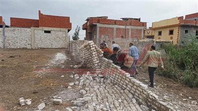 إزالة فورية لبناء مخالف على أرض زراعية بمساحة 700 م2 بكفر الشيخ