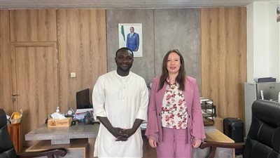 سفيرة مصر في سيراليون تلتقي وزير الزراعة والأمن الغذائي السيراليوني