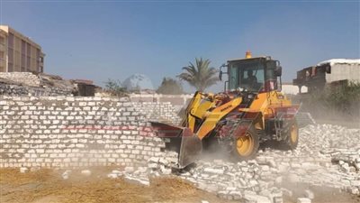 إزالة التعديات على الأراضي الزراعية وأملاك الدولة بسيدي سالم