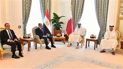 عاجل.. تفاصيل جلسة المباحثات بين الرئيس السيسي والأمير تميم بالدوحة 