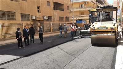 لتسهيل الحركة المرورية وتخفيف المعاناة عن المواطنين.. رصف شارع الروضة وخلف الصرف المغطى بدمنهور