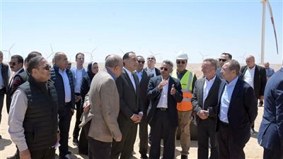 رئيس الوزراء يتفقد مزرعة توليد الكهرباء بقدرة 650 ميجاوات برأس غارب